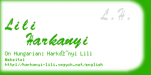 lili harkanyi business card